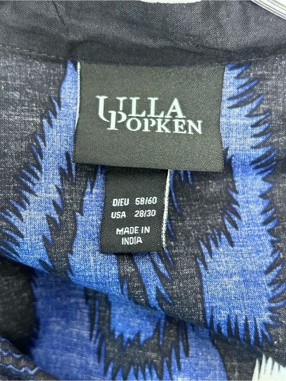 Ulla Popken Navy, Royal Blue & White Abstract Tiered Midi Dress 28/30 - Picture 4 of 10
